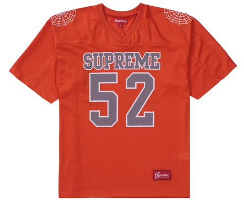 Supreme Spiderweb Football Jersey Orange Pre-Owned