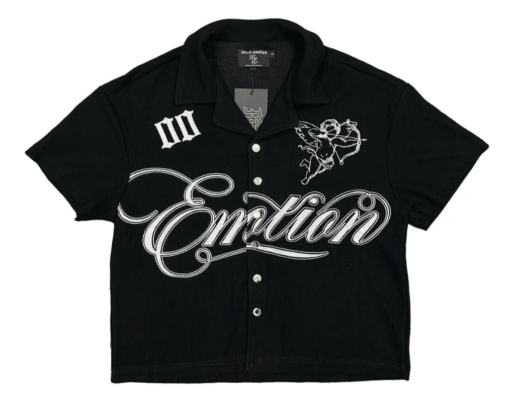 Mixed Emotions Black Signature Button Up