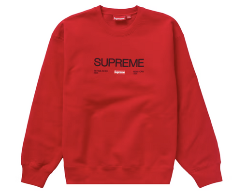 Supreme Established Crewneck Red