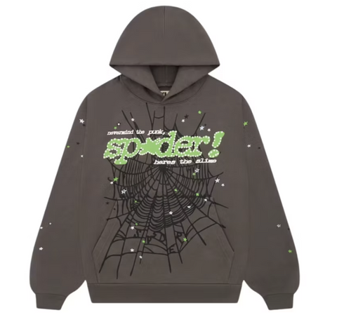 Sp5der Punk V2 Hoodie Slate Grey