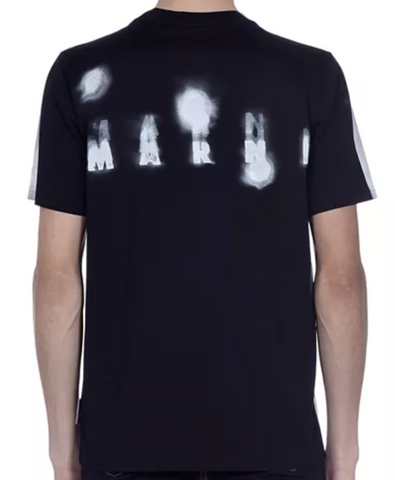 Marni Spray Paint Logo Black Tee Pre-Owned
