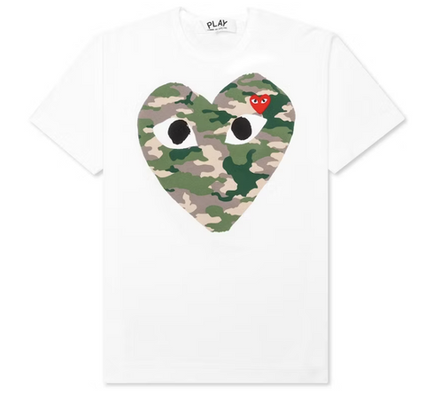 CDG Play Camouflage Heart Tee