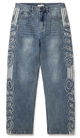 VALE FOREVER STONE WASH INSIGNIA DENIM PANTS