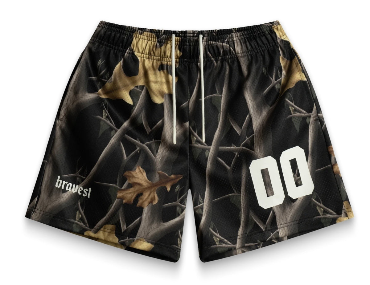 Bravest Studios Camo Black Shorts