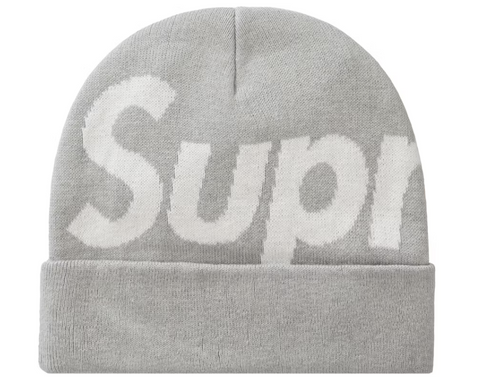 Supreme Big Logo Beanie (FW24) Grey