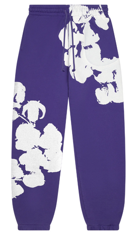 Denim Tears Biggie Cotton Wreath Sweatpants Purple