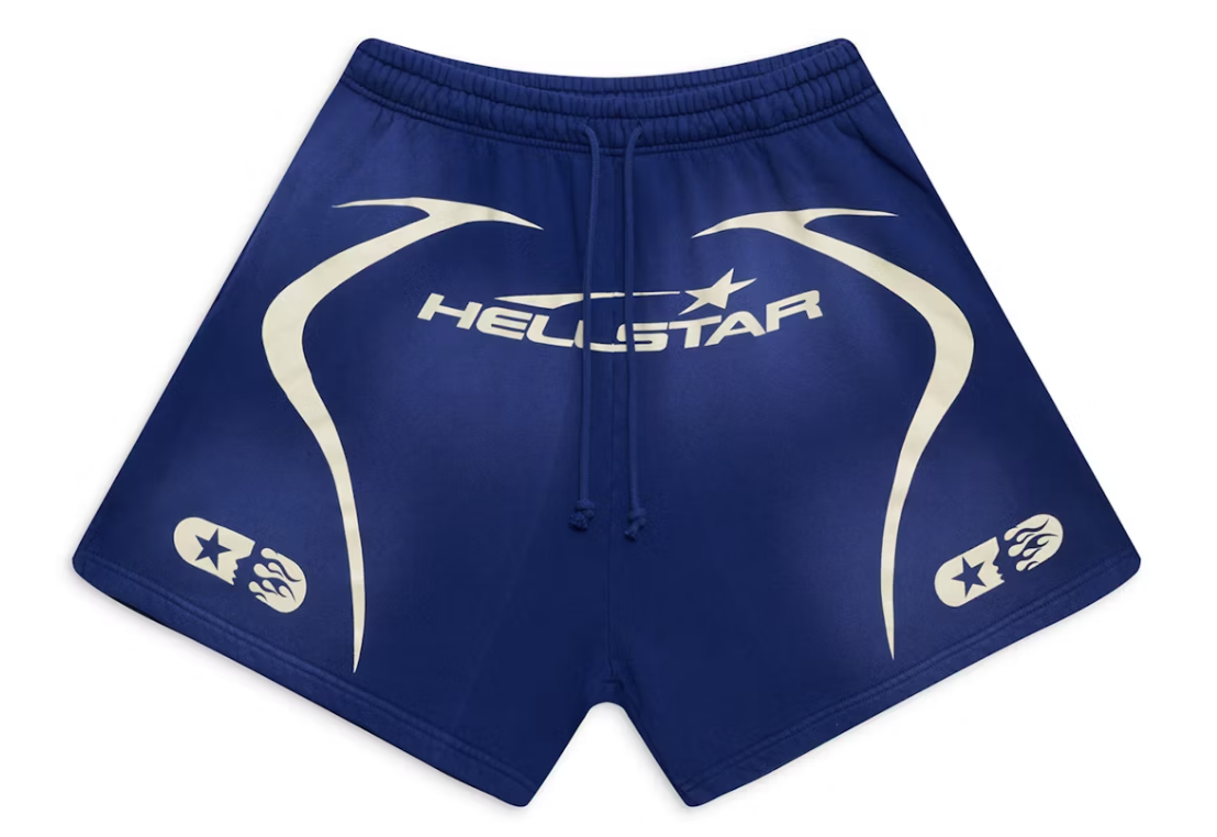 Hellstar Warm Up Shorts Blue