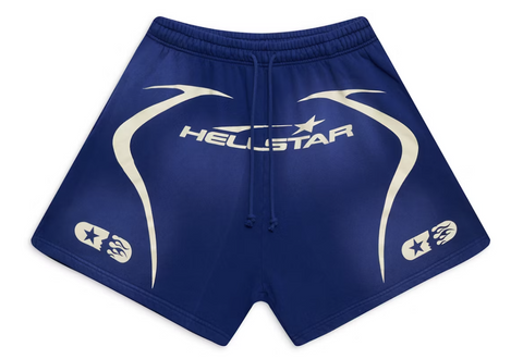 Hellstar Warm Up Shorts Blue