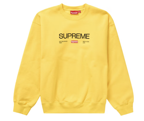 Supreme Established Crewneck Yellow