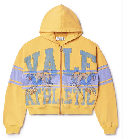 VALE FOREVER YELLOW BIG HORN ZIP UP HOODIE