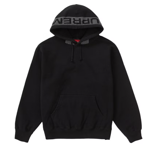 Supreme Jacquard Stripe Hooded Sweatshirt Black