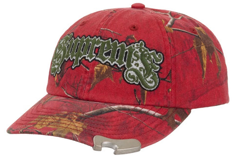 Supreme Bottle Opener 6-Panel Hat Red Camouflage