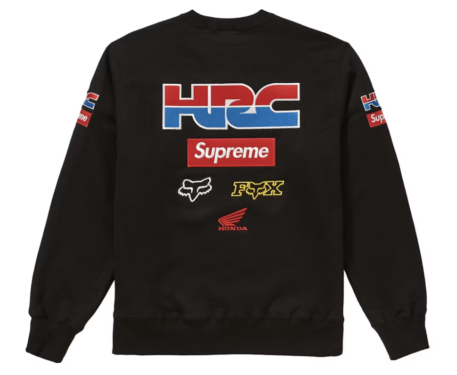 Supreme Honda Fox Racing Crewneck Black Pre-Owned