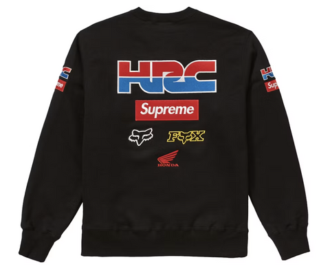 Supreme Honda Fox Racing Crewneck Black Pre-Owned