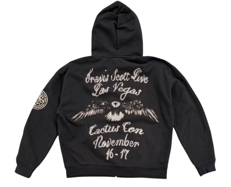 Travis Scott Utopia My Eyes Zip Hoodie Black