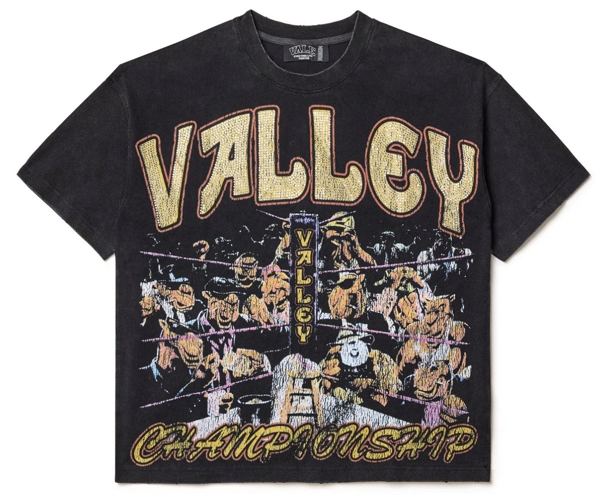 VALE FOREVER BOXING BLING BLACK TEE