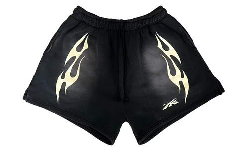 Hellstar Sports Flame Shorts Black