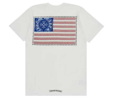 Chrome Hearts "American Flag Dagger" Tee White