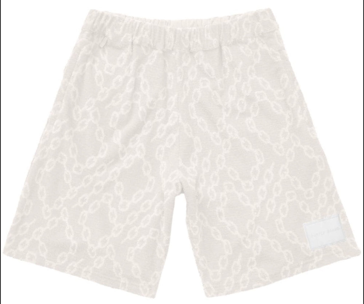Purple Brand P419 Chain Print Cotton White Shorts