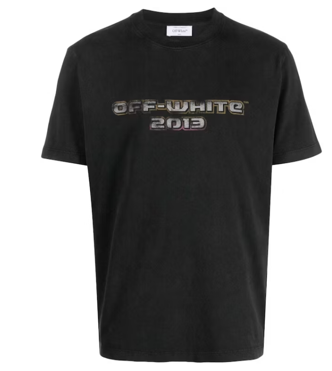 OFF-WHITE Logo-Print Black Tee