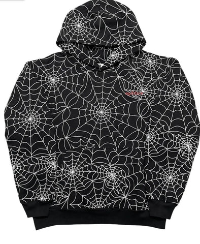 Sp5der Embroidered Web AOP Black