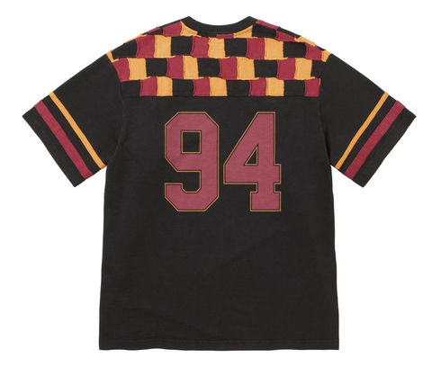 Supreme Patchwork Yoke Football Top Black