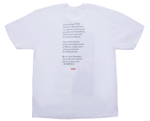 Supreme Scarface Split Tee White Pre-Owned