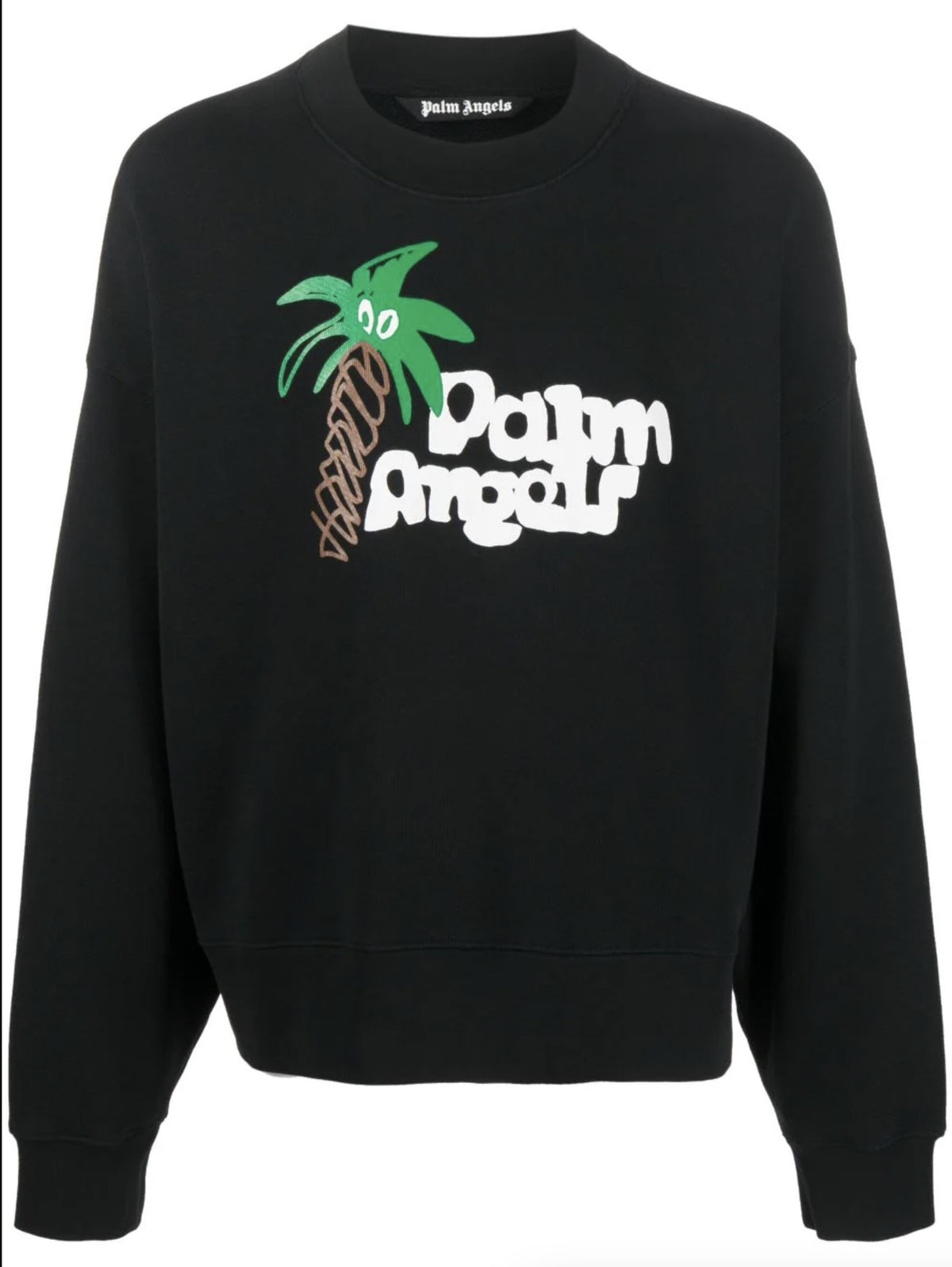 Palm Angels Cartoon Palm Tree Black Crewneck