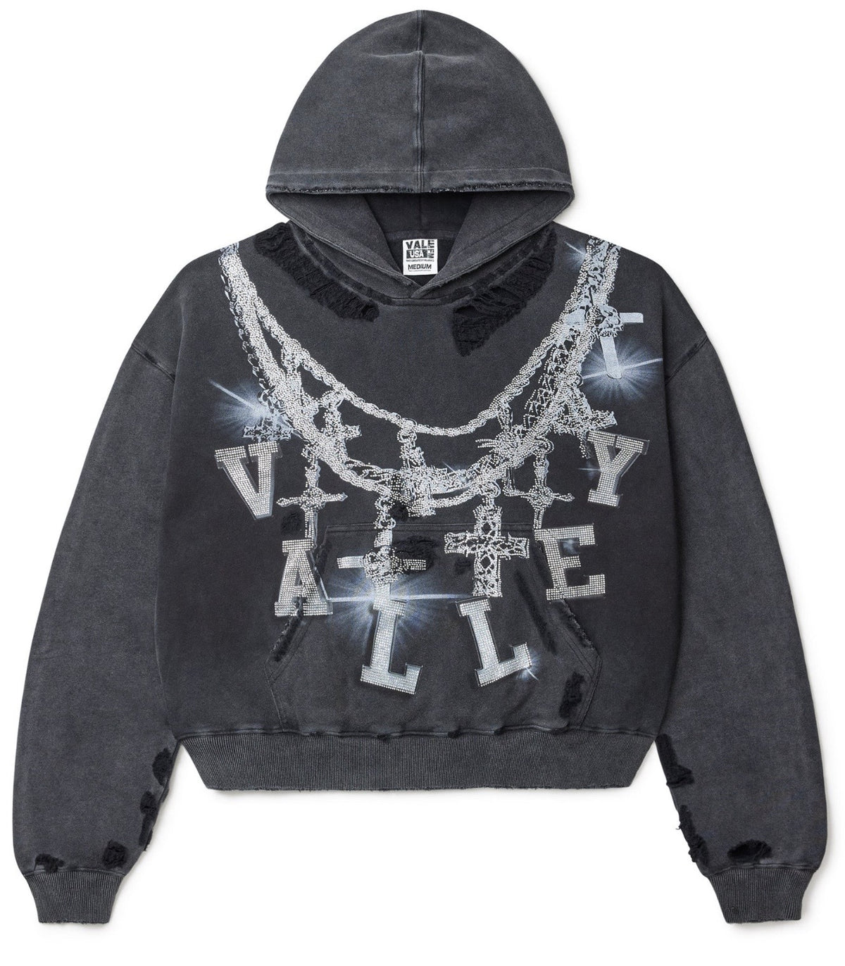 VALE BLACK BIG CHAIN HOODIE