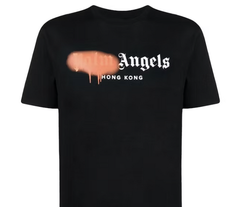 Palm Angels Hong Kong Sprayed Logo T-shirt Black