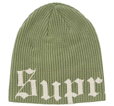 Supreme Old English Printed Beanie Green
