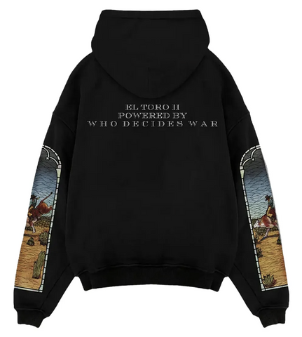 Who Decides War x EST Gee Stained Glass Black Hoodie