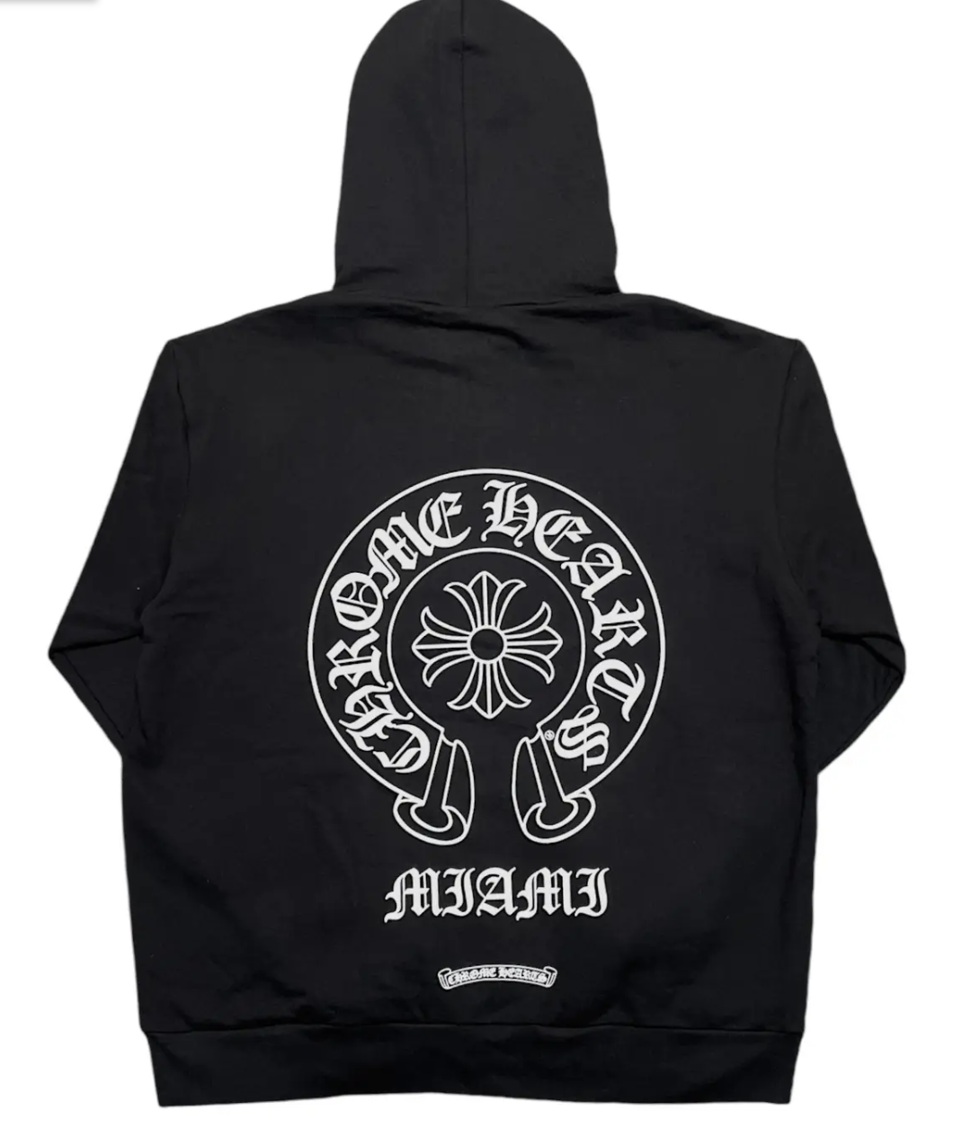 Chrome Hearts Miami Hoodie Horseshoe Logo Black Pre-Owned