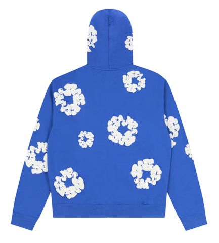 Denim Tears Cotton Wreath Zip Hoodie Blue