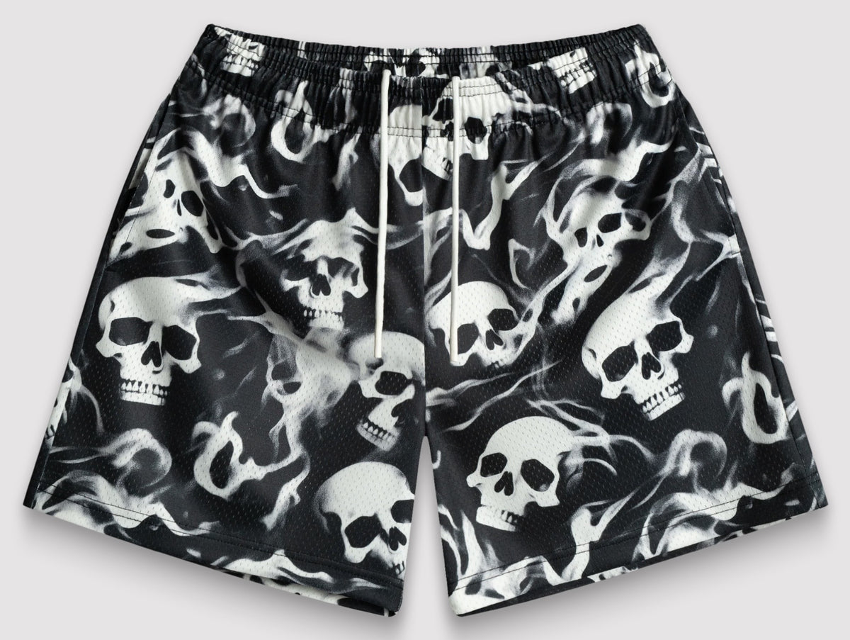 Bravest Studios Black Skelly Shorts