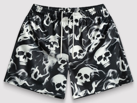 Bravest Studios Black Skelly Shorts