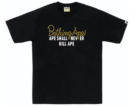 BAPE Champion Logo Black Tee