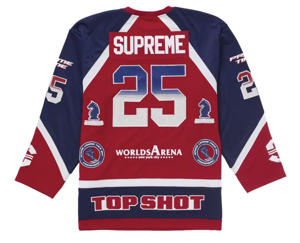 Supreme Rhinestone Hockey Jersey Red