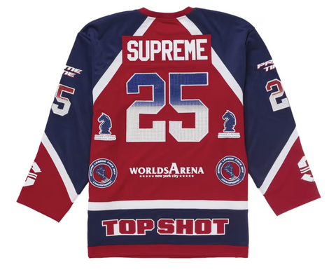 Supreme Rhinestone Hockey Jersey Red