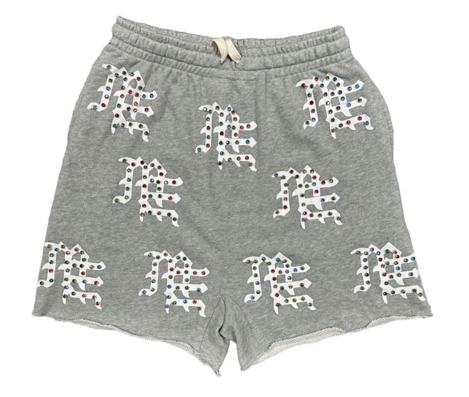 Mixed Emotion Grey 'ME' Logo Shorts