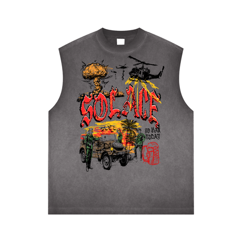 Solace Warzone Grey Wash Sleeveless Tee