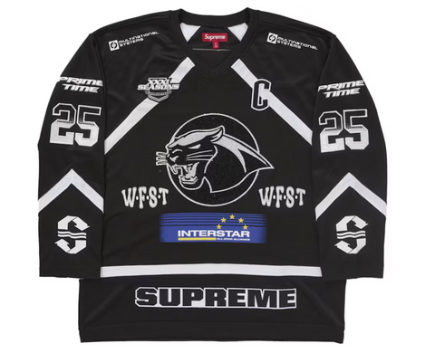 Supreme Rhinestone Hockey Jersey Black