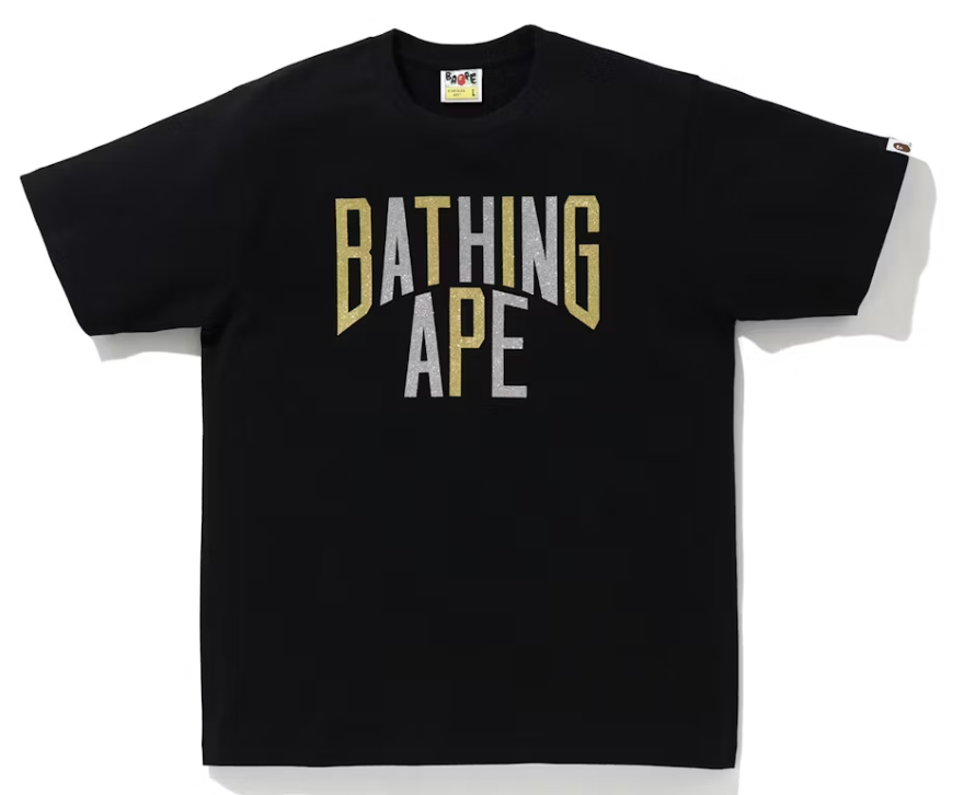 BAPE Glitter NYC Logo Black Tee