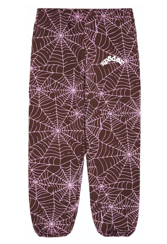 Sp5der AOP Sweatpants Brown