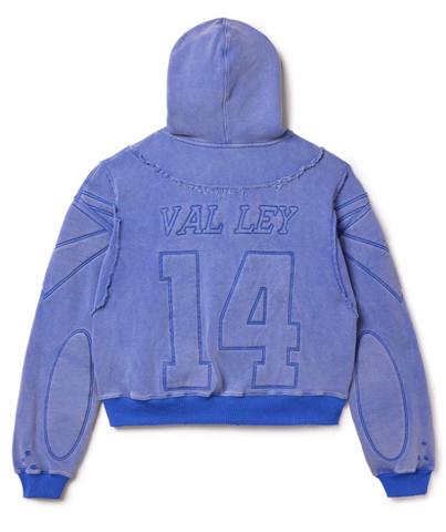 VALE FOREVER BLUE ARMOR ZIP UP HOODIE