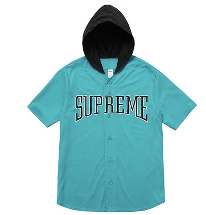 Supreme Hooded Baseball Top Teal Pre-Owned