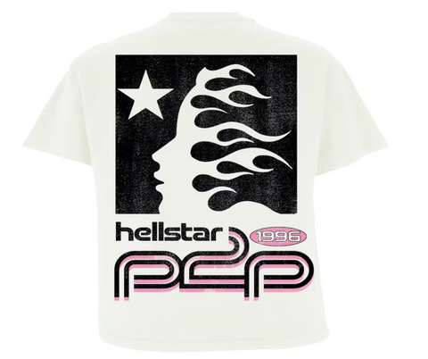 Hellstar Sport Logo Tee White/Pink