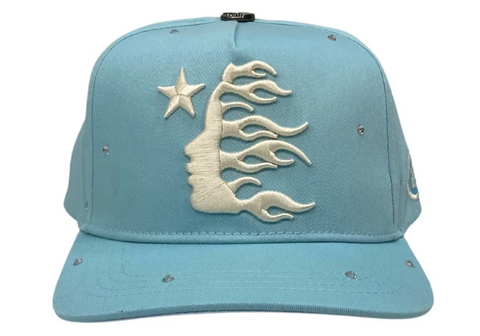 Hellstar OG Baby Blue Rhinestone Logo Hat