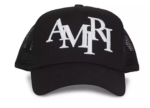 AMIRI Black Staggered Logo Cap