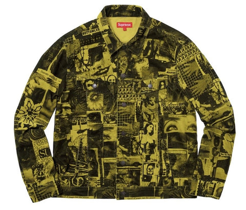 Supreme Vibrations Corduroy Trucker Jacket Yellow